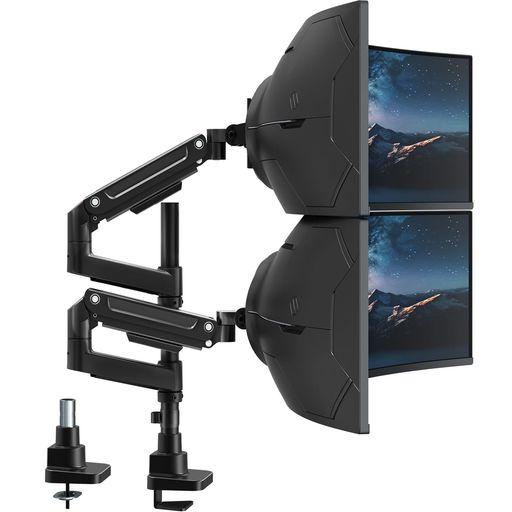 WORLDLIFT モニターアーム デュアル 17~49インチ対応 上下2画面 ロングポール50CM 耐荷重2~20KG/アーム グロメット式&クランプ式 VESA規格対応 10,329円