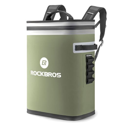 ROCKBROS(ロックブロス)クーラーボックス 保冷バッグ リュック型 ソフトクーラー 高保冷力 大容量 軽量 防水 キャンプ 釣り 花火 バーベキュー ピクニック(グリーン)