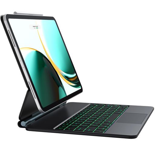 CHESONA マジックIPAD AIR 13インチ キーボード (M2, 2024) 7色バックライト付き マジックBLUETOOTHキーボード、ホバースタンドワイヤレスキーボード IPAD 12.9 第6世代 2022/第5世代 2021/第4世代
