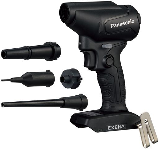 パナソニック(PANASONIC) エアダスター 電動 充電式 18V EXENA 本体のみ (標準ノズル/アンカーノズル/空気入れ・抜きノズル付属) 電池パック別売 小型 軽量 パワフル 風量3段階 オンロック付 LED…