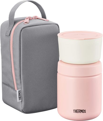 サーモス 真空断熱スープランチセット 300ML ピンクグレー JBY-551 P-GY