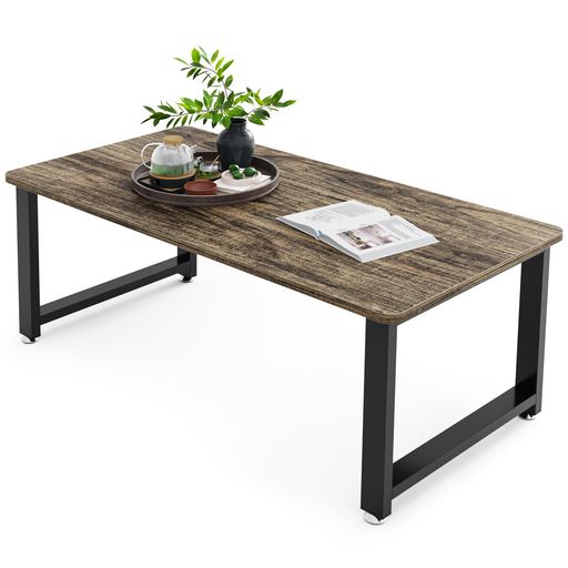 DEWEL ローテーブル 幅90CM リビング テーブル ちゃぶ台 座卓 センターテーブル コーヒーテーブル おしゃれ 木製 低い 和室 ロータイプ (木目, 幅90CM)