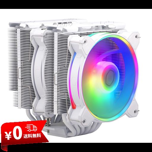 COOLER MASTER HYPER 622 HALO WHITE 6本ヒートパイプ デュアルタワー&ファン LGA1700・AM5・AM4対応 空冷CPUクーラー RR-D6WW-20PA-R1 FN1959
