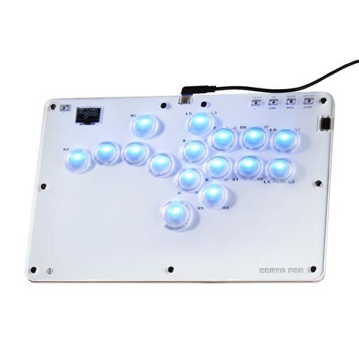 アケコン R16 レバーレスアケコン レバーレス COSMOXGAMING R16: 薄型ロープロ16ボタン格闘ゲームコントローラー 膝置き可 無遅延 R16 FOR PC SWITCH PS4 PS3 LEDライトDIY ホットスワップ &amp;