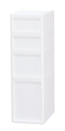 JEJアステージ すきま収納 キッチン収納 リセ ミドルストッカー 日本製 完成品 S2M1L1段 コロ付 オールホワイト 幅26×奥行40×高さ85CM