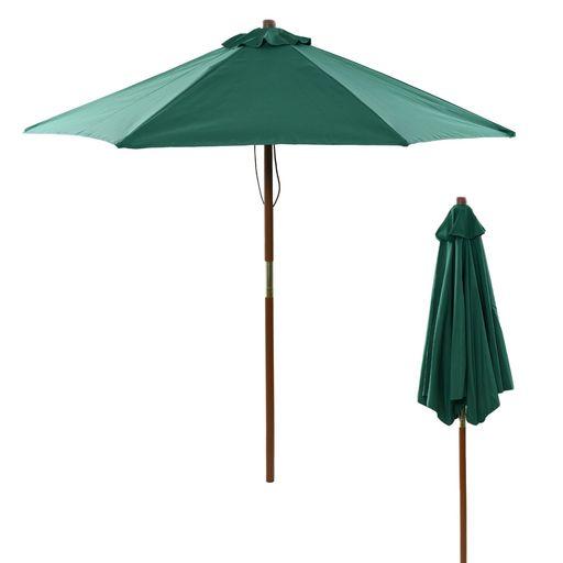 園庭御師匠さん(GARDENMASTER) 園庭 日がさ 木製日がさ (差しわたし210コマーシャル) お庭 縁側 中庭 縁側 日よけ 大型 風に揺るぎ無い NMP-21(GR) 緑であること