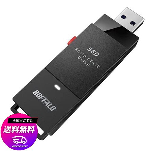バッファロー SSD-PUT1.0U3-BKC [USB3.2 ポータブルSSD 1.0TB スティック型]