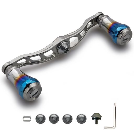 HEIGHTEN V2.0 90MM/105MM/115MM ベイト リール ハンドル シマノ(SHIMANO) ダイワ(DAIWA) アブガルシア(ABU) 通用 ベイトリール 用 航空アルミ製 AURORA SERIES (V2.0-105MM -