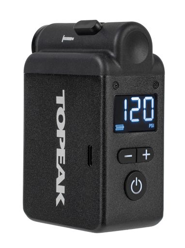 TOPEAK E-BOOSTER デジタル電動ポンプ デジタルゲージ付き 自転車タイヤ用 ブラック