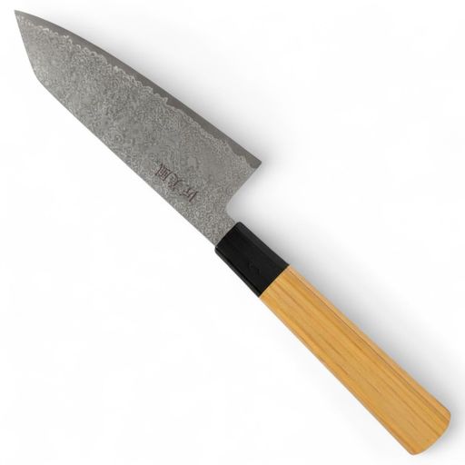 匠美風 江戸研ぎ ダマスカス 鋼 切付 三徳包丁 180MM 八角 ヒノキ 包丁 日本製 PNO.329579