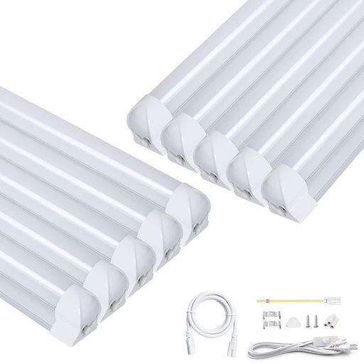 法人向け高効率照明 器具一体式LED蛍光灯 40W形 2600LM 14W消費電力だけ T8直管 120CM 昼光色 チラツキ対策済 目に優しい 低発熱 工事不要 会議室 コンビニ 倉庫 ガレージ照明 10本