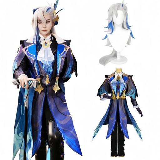 [NOKIJP] 原神 コスプレ ヌヴィレット コスプレ衣装 ヌヴィレット コスプレ げんしん コスプレ GENSHIN IMPACT コスプレ 最高審判官 告諭の潮騒 (ヌヴィレット, M)