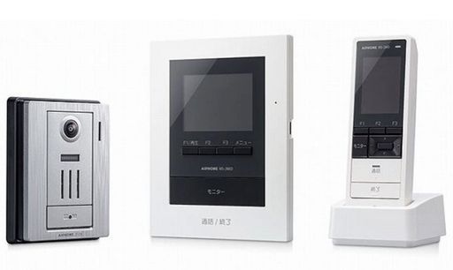 アイホン インターホン ドアホン テレビドアホン ワイヤレス 子機 電源直結式 自動応答 火災警報機と連動可 電気施錠対応 内線通話 135×22×180MM WS-24A