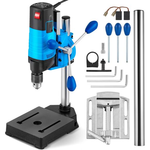 BONVOISIN 卓上ボール盤 ベンチドリル ボール盤 ドリル チャック 100V 多機能 回転速度 6段変速 卓上 バイス付き 穴あけ 木工35MM 軟金属1.5MM 研磨機能あり ドリルビット 1~13MM適応