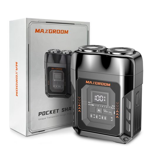 【2025革新型・機械風】 MAXGROOM シェーバー 電動シェーバー 電気シェーバー: メンズ IPX7防水 ひげそり お風呂剃り 水洗い可 ロック機能 透かし彫り LEDディスプレイ 深ぞり 回転式 低騒音 乾…