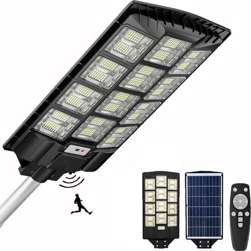 【1392個LED・大型 超明るい 】LED ソーラー街灯 屋外 1400W 60000LM 外灯 IP67防水 センサーライト 屋外 人感センサー 光センサー 防犯最適 LED街灯 屋外照明 夜間自動点灯 6V/40000MAH ポール/壁に取…