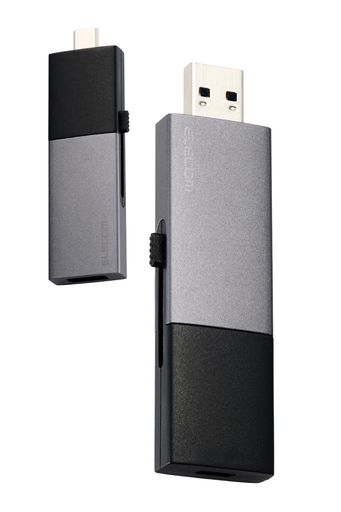 エレコム 外付けSSD 250GB USB3.2 (GEN2) 対応 スライド式 タイプC タイプA スライド切り替え ブラック ESD-EWC0250GBK