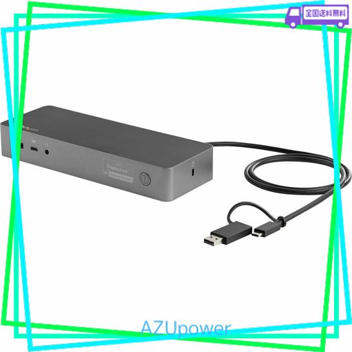 STARTECH.COM ドック/USB-A&C/2画面/4K60HZ HDMI DP/100W PD/5X USB/LAN