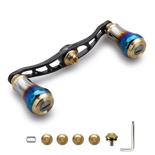 HEIGHTEN V2.0 90MM/105MM/115MM ベイト リール ハンドル シマノ(SHIMANO) ダイワ(DAIWA) アブガルシア(ABU) 通用 ベイトリール 用 航空アルミ製 AURORA SERIES (V2.0-90MM -