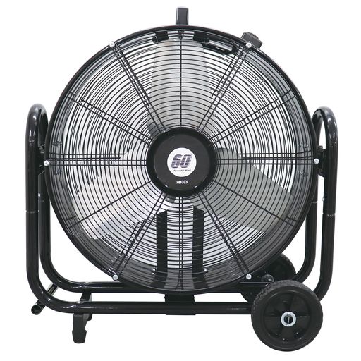 広電 風洞型工業扇 大型業務用扇風機 据え置き 60CM 全閉式モーター ブラック 上下手動首振り 移動用キャスター付 アルミ羽根 風量2段階 KFZ602 16,972円