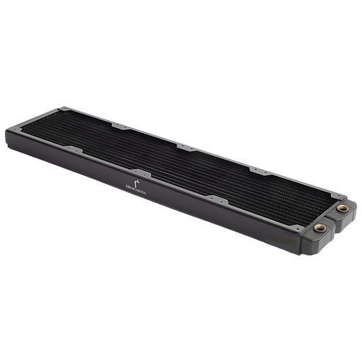 DRACAENA.IO 480MM 水冷ラジエーター 銅製コア 4×120MMファン対応 G1/4ポート 28MM薄型 本格水冷 自作PC カスタム水冷用 ブラック