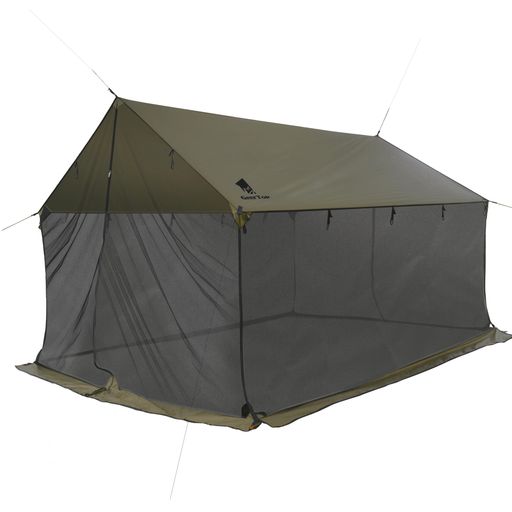 GEER TOP タープ メッシュ蚊帳付き ハンモック泊 防水 日よけ 遮熱 通気 蚊を防ぐ アウトドア キャンプ テント泊 家族旅行 公園 観戦 釣り