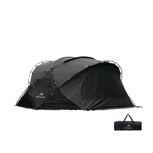 MOUNTAINHIKER シェルターテント 屋外防水ドームテント 風雨に強い オールシーズン対応 シルバーコーティング 耐水圧3000MM UPF50+ 煙突穴付き 2ドア2窓 ファミリーアウトドアキャンプに最適 テ…