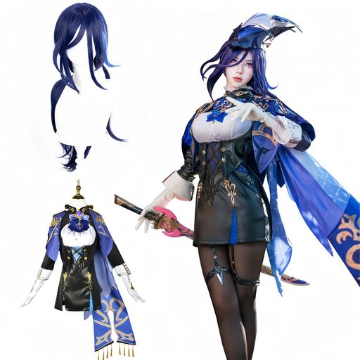 [NOKIJP] 原神 コスプレ クロリンデ コスプレ衣装 クロリンデ コスプレ クロリンデ 制服 コスプレ衣装 くろりんで コスプレ GENSHIN IMPACT コスプレ 神の目 決闘代理人 燭火を携えた影の狩人 (…