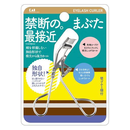 貝印 KAI アイラッシュカーラー 軽い力で ビューラー まつ毛 頬に