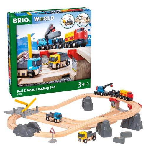 BRIO (ブリオ) レール&ロード採石セット 33210 対象年齢 3歳~ 【おもちゃ 玩具 木製おもちゃ 車両 レールセット プレゼント(誕生日/クリスマス)】