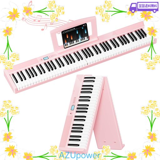 TERENCE 陰電子洋琴 折り畳み 88鍵タッチレスポンス鍵盤楽器 5Wデュアル金棒引き midi相応う 鍵盤 洋琴 申し受ける能力のある ペタル付き添い人 パウダーコンパクト 持っていく助けになる 読み合わせるにピッタリ 日本語取りまわし書きあらわす書付き添い人 V…