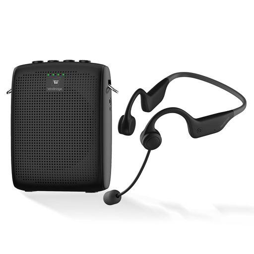 WINBRIDGE 拡声器 15W ポータブル拡声器 小型拡声器 耳掛けマイク 2600MAH ハンズフリースピーカー 軽量 スピーカー イベント 会議 先生用 講座 日本語取扱書付 WB007