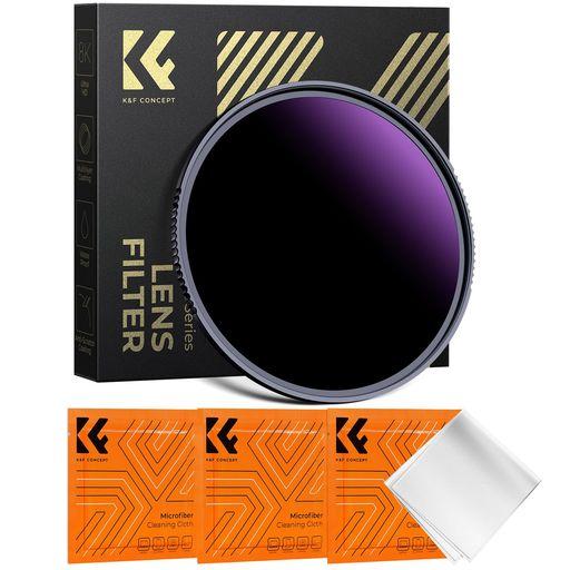 K&amp;F CONCEPT 82MM ND1000000フィルター 日食撮影用 NDフィルター 減光フィルター 両面28層コーティング 光学ガラス 撥水撥油キズ防止 皆既日食/部分日食/太陽撮影用 (NANO-Xシリーズ)