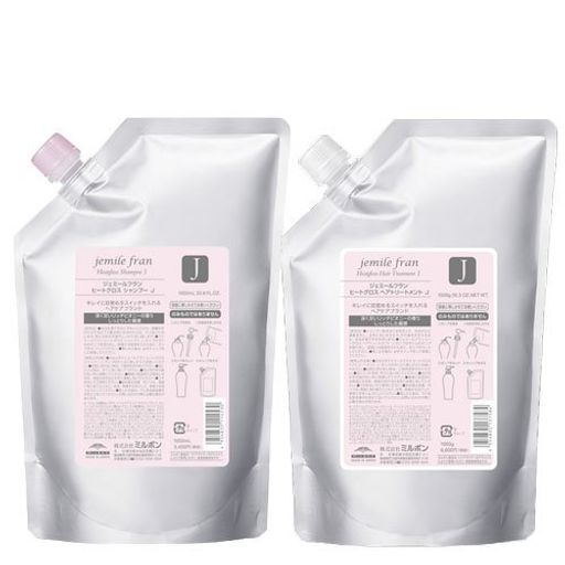 【セット】 ミルボン MILBON ジェミールフラン ヒートグロス シャンプー J 1000ML + トリートメント J 1000G 【詰め替え用】 シャンプー トリートメントセット 6,786円