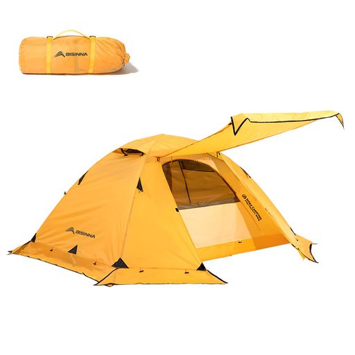 BISINNA テント 1人用 2人用 4シーズン 冬用テント キャンプ アウトドア スカート付き ツーリングドーム 広い前室 夏 防風 防寒 3000MM耐水圧 収納袋付き コンパクト メッシュ窓 ソロ 軽量 二重…