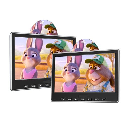EONON ディーブイディー プレイヤー ヘッドレストモニター 2個セット スロットイン 10.1インチ DVD内蔵 リアモニター 車載用マルチプレイヤー CPRM 対応 リアモニター HDMI 後部座席 ポータブル…