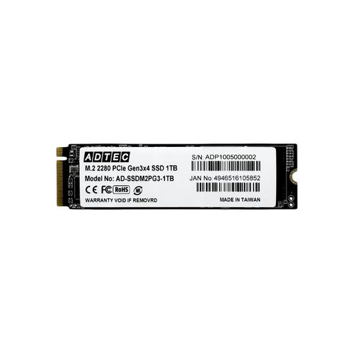 アドテック M.2 1TB 3D TLC NVME PCIE GEN3X4(2280) 3年保証 AD-SSDM2PG3-1TB