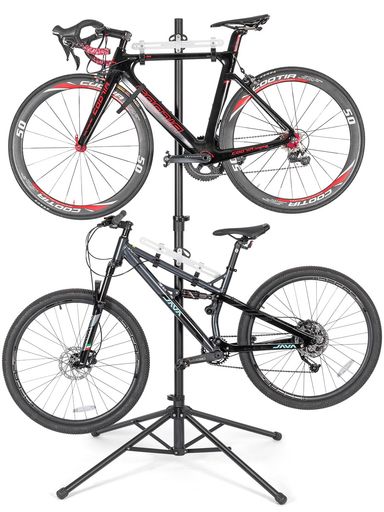 CXWXC 自転車 スタンド 2台 倒れない 横置き ディスプレイスタンド 高さ無段階調整 室内用 (BN-W009)