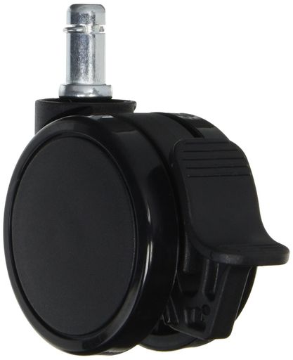 AKRACING ゲーミングチェア用 ストッパー付き双輪キャスター PU(ポリウレタン)製 ブラック 5個セット 5,223円