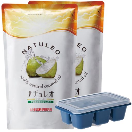 ナチュレオ 天然100% ココナッツオイル 912g 10本セット 小分けトレー セット品] ナチュレオ ココナッツオイル 無臭タイプ 100