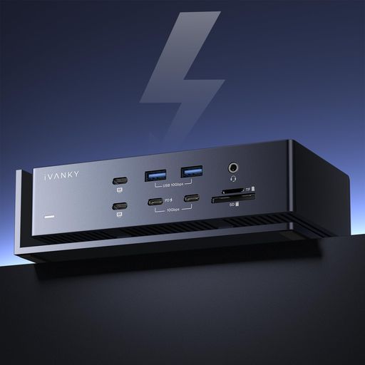 IVANKY FUSIONDOCK MAX 1 THUNDERBOLT 4と互換性があります、20-IN-1 QUAD 6K@60HZモニタードッキングステーション、40GBPSドック FOR MACBOOK M1/M2/M3/M4