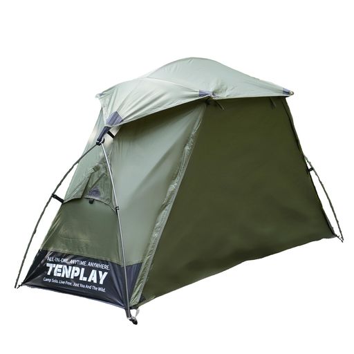 「SHELTA POD×TENPLAY」26年モデル 一体型 自立式 ソロテント コット用テント 1人用 簡単設営 軽量 小型 コンパクト アウトドア キャンプ 7001アルミ 2KG 190X70X120CM 防水 耐水5000MM 前後出入り