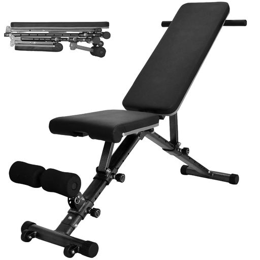 BARWING(バーウィング) 可変式 トレーニングベンチ 4WAY インクラインベンチ 折り畳み デクラインベンチ フラットベンチ 角度調節簡単 収納便利 アジャスタブル ベンチプレス 筋トレ (BW-AJB01)