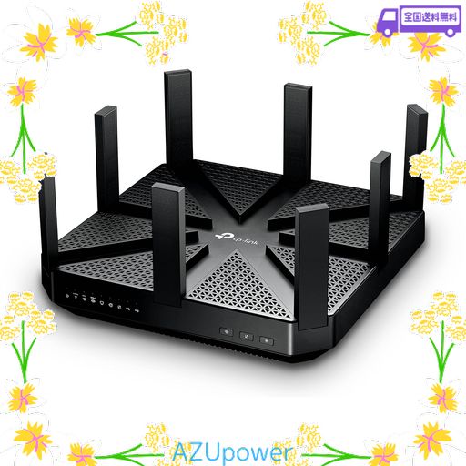 TP-LINK WIFI 無線LAN ルーター ARCHER C5400 11AC ウイルス対策 セキュリティ AC5400 2167+2167+1000MBPS トライバンド (利用推奨環境 : 最大64台 / 4LDK / 3階建) 【AMAZON