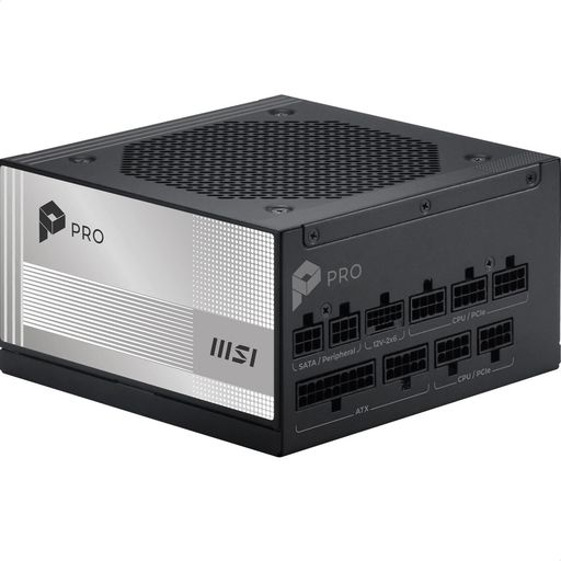 MSI PRO A1000PL PCIE5 PC電源ユニット 1000W ATX3.1/PCIE 5.1対応 80PLUS PLATINUM認証 フルモジュラー 7年保証 PS1690