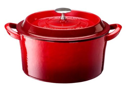 イシガキ 両手鍋 鉄鋳物 ボン・ボネール ココット ガス火 IH 兼用 レッド 22CM