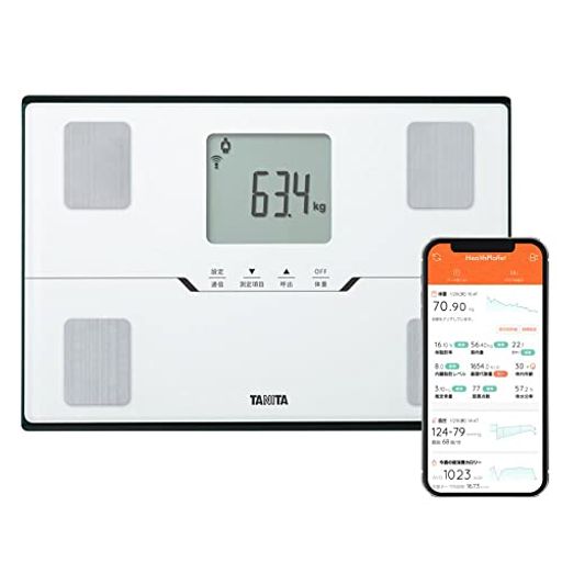タニタ(TANITA) 体重 体組成計 ホワイト BC-768 WH スマホでデータ管理 立てかけ収納OK