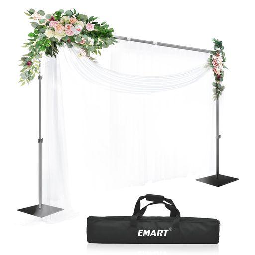 EMART 背景スタンド 撮影スタンド 300X300CM 幅、高さ調節可能 スチールベース 背景布/グリーンバックスタンド パーティー、結婚式、写真撮影、生放送、クロマキーなどに大活躍(ウォーター…