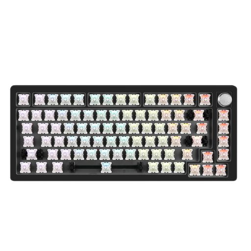 DRUNKDEER A75 ラピッドトリガー キーボード メカニカル TKL ゲーミング 磁気スイッチ RGB 高速反応 有線 USB コンパクト 82キー TYPE C ノブ付き ベアボーン ブラック キーキャップなし 13,080円