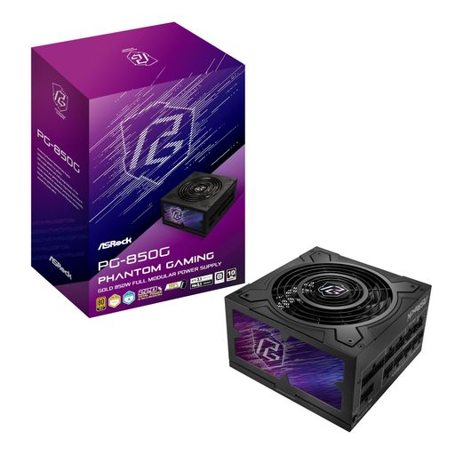 ASROCK PHANTOM GAMING 次世代GPU対応 PC電源ユニット 850W PCIE5.1対応 80PLUS GOLD ATX 3.1 フルモジュラー 12V-2X6 ケーブル付属 PG-850G